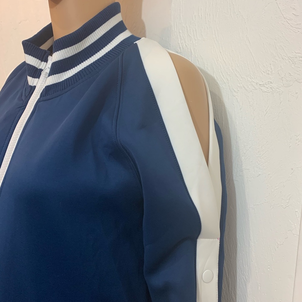 Victoria’s boutique cold shoulder collar zipper two piece tracksuit set medium